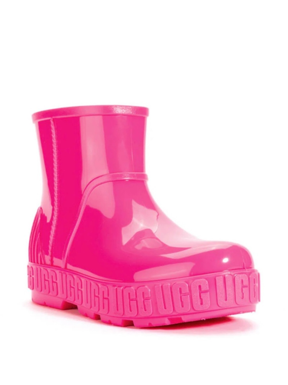 UGG Hot Pink Glossy Platform Rain Boot